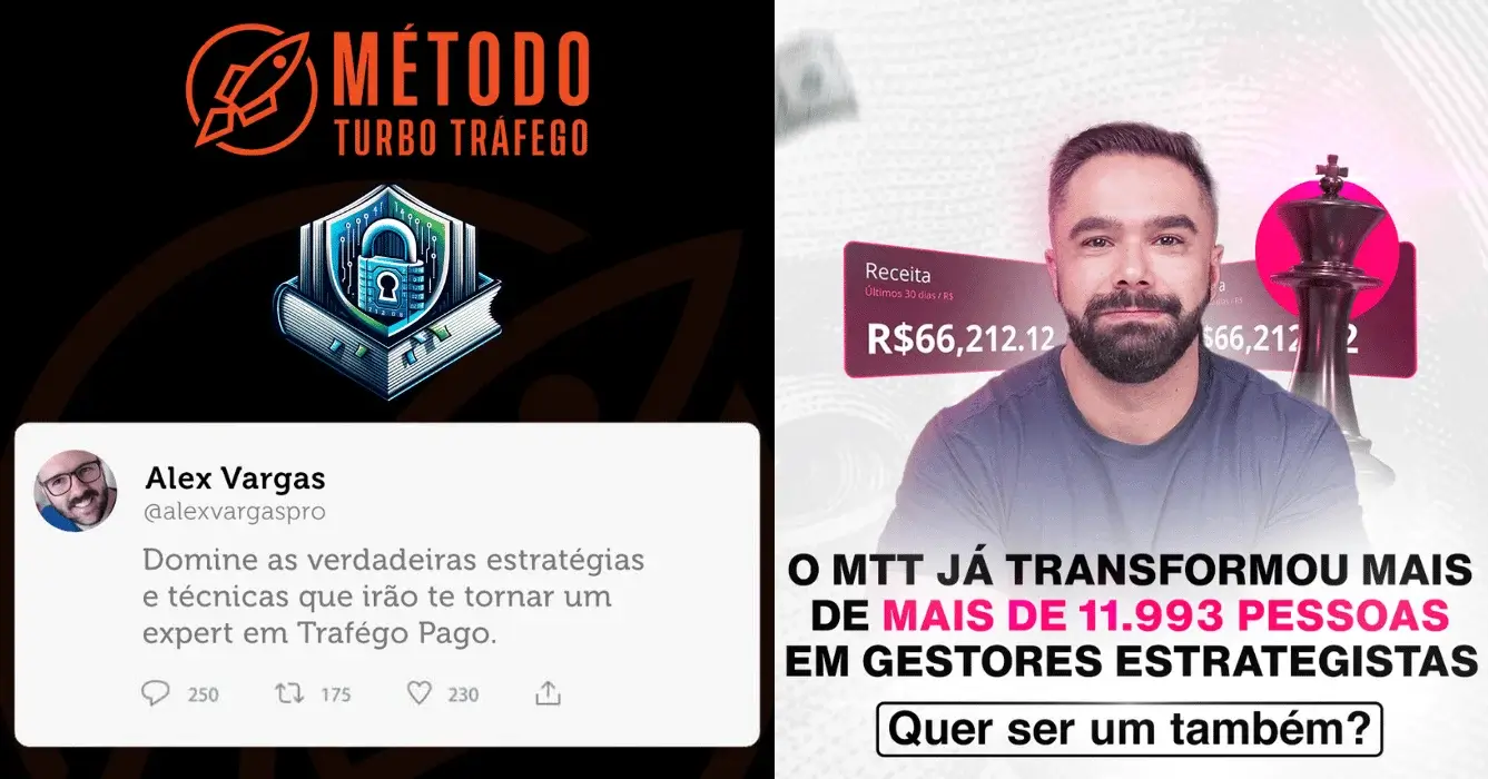 og:image usada como banner de compartilhamento do artigo Método Turbo Tráfego com foto do Douglas Castro e do Alex Vargas