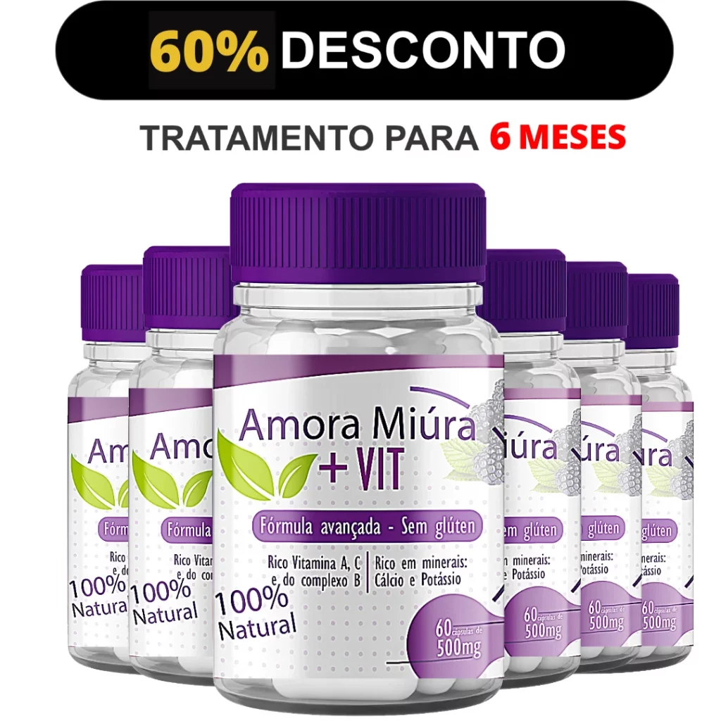 Kit com seis potes de Amora Miúra + Vit com 60% de desconto para tratamento da menopausa