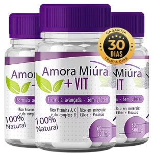 Amora Miúra + Vit, suplemento sem glúten rico em vitaminas e minerais para menopausa